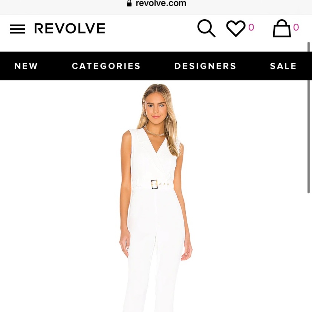 Revolve White Jump Suit